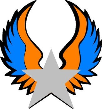 Orange And Blue Star Clip Art