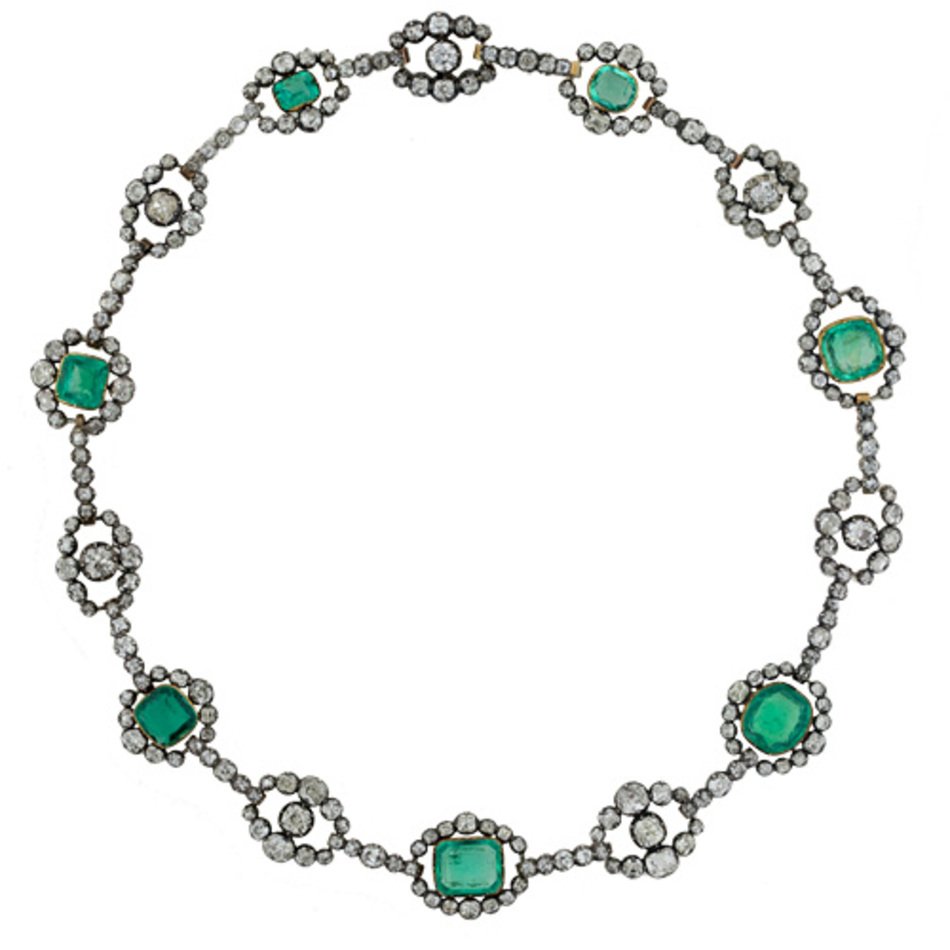 Emerald And Diamond Necklace