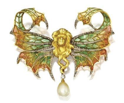 Art Nouveau Butterfly Woman