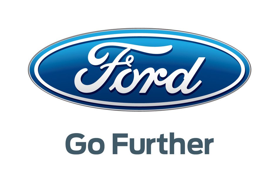 blue logo of a Ford
