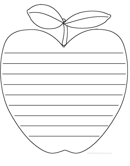 Apple Shape Poem Template