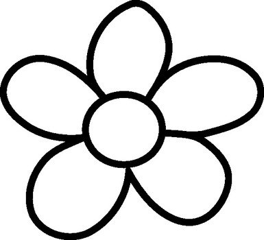 Black And White Flower Clip Art N18
