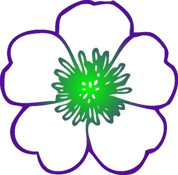 Purple Hibiscus Flower Clip Art N2