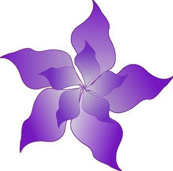 Purple Flower Clip Art N43