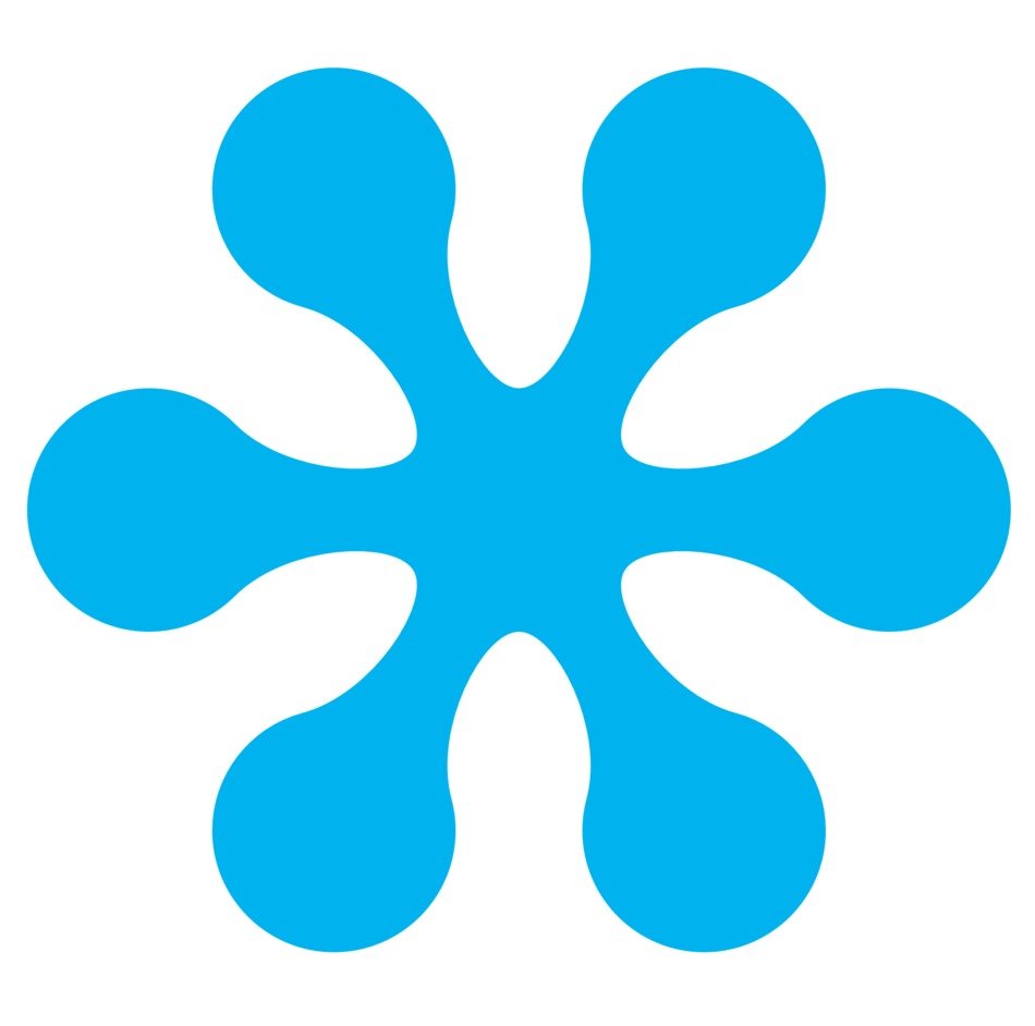 abstract round Sky Blue design, snowflake