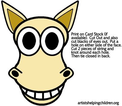 Horse Mask Template Printable N2