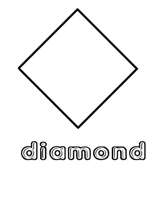 Diamond Shape Coloring Page