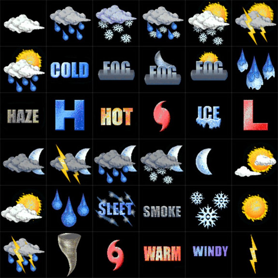 Animated Icon Weather Symbols Free Image Download