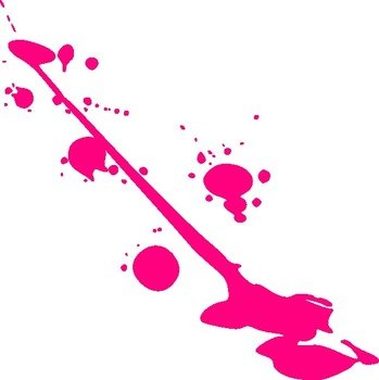 Pink Paint Splatter Clip Art N6