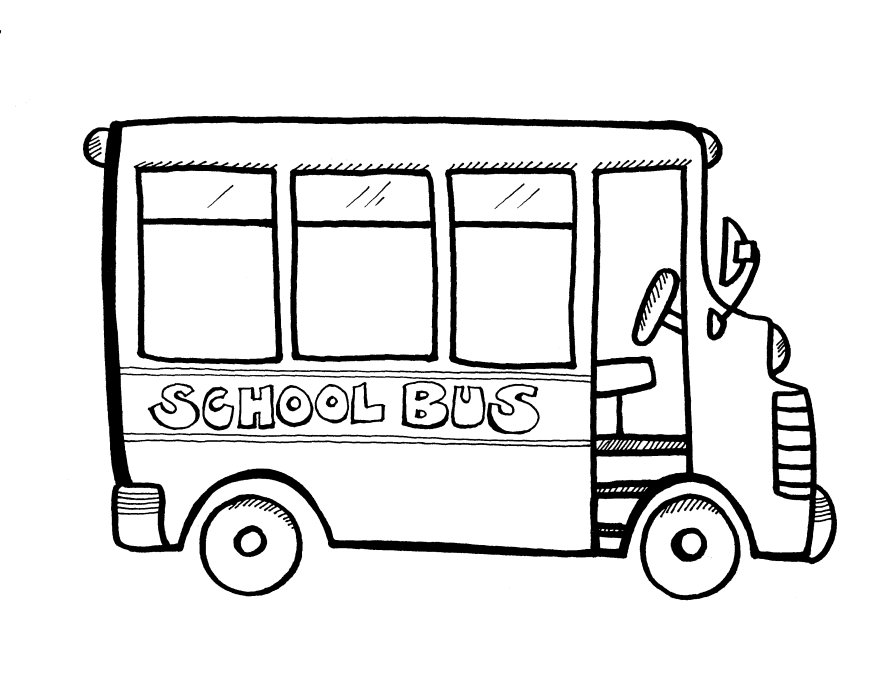 school bus coloring pages for kids