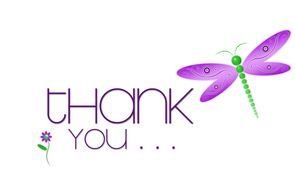 Thank You purple drawing