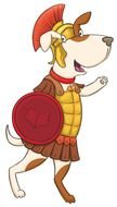 funny dog ââwarrior Clip Art