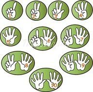 Number 1 Finger Clip Art