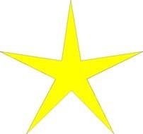 yellow star as a graphic illustration