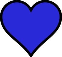 Blue Heart Clip Art N20