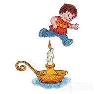 Jack Jumping Over The Candlestick Clip Art