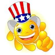 4th Of July Smiley Face Clip Art drawing
