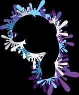 Splatter blue drawing