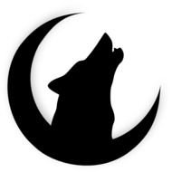 Silhouette Wolf Howling At Moon N2