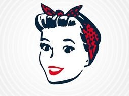 Retro Housewife as a graphic illustration
