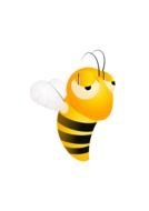 cartoon sleepy bee