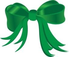 Holiday green bow