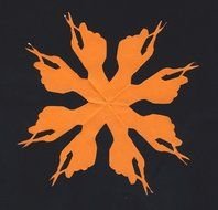 Orange Ornamental Drawing Clipart