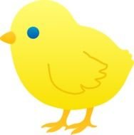 Cute Baby Chick Clip Art drawing