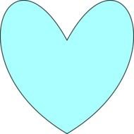 Light Blue Heart Clip Art N5