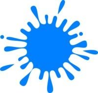 Light Blue Paint Splash Clip Art N2