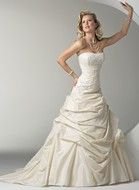 blonde bride in dress on photo session