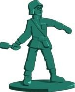 Toy Soldier with grenade, Clip Art