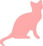 Pink Cat Clip Art N5
