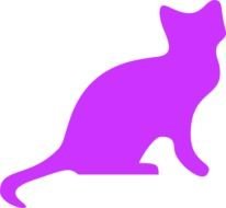 Purple Cat Clip Art N3