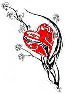 tribal design of a heart