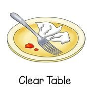 Clip Art Clear Dishes From Table