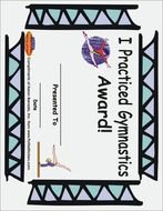Clipart of gymnastics certificate