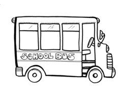 School Bus Coloring Page drawing