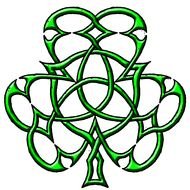 green Celtic Shamrock Drawing