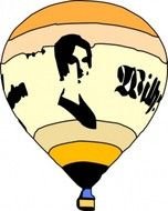 Vintage Hot Air Balloon Clip Art N3
