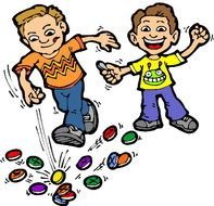 Children Playing Games Clip Art