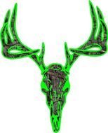 Camo Deer Skull Decals