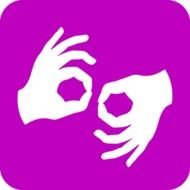 Purple Peace Sign Logo