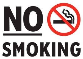 No Smoking Black Sign