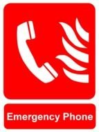 Emergency Phone Sign drawing