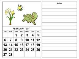 2011 Calendar drawing