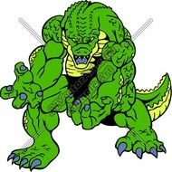 Alligator Mascot Clip Art N3