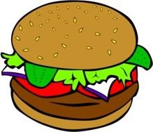 Clip art of hamburger