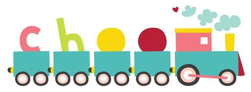 Choo, colorful cartoon Train