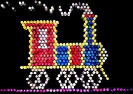 Lite Brite Choo Train drawing